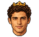 Three stylized pixel-art face options for each sample character.