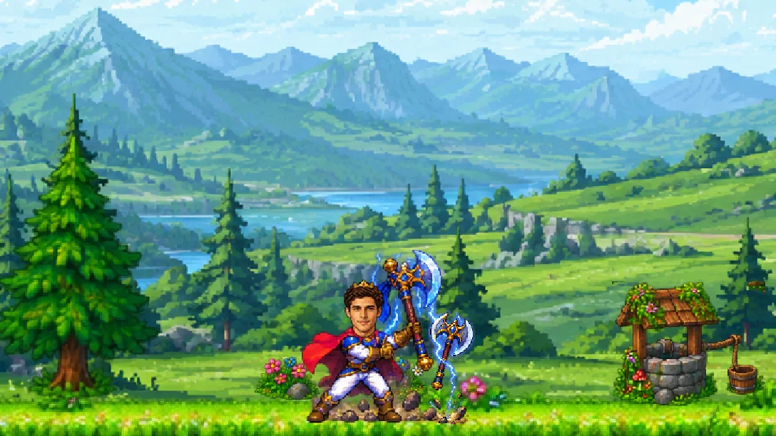 The prince pulls the glowing Storm Axe from the stone.